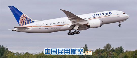 波音向美联航交付首架787 将用于非亚欧国际航