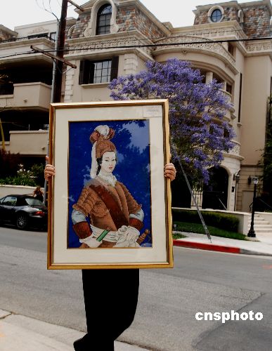 水粉画《香妃戎装图》在美国露面(图)