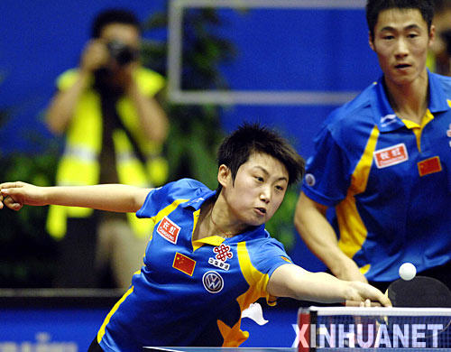 励勤\/郭跃摘金 中国队实现世乒赛混双九连冠 _