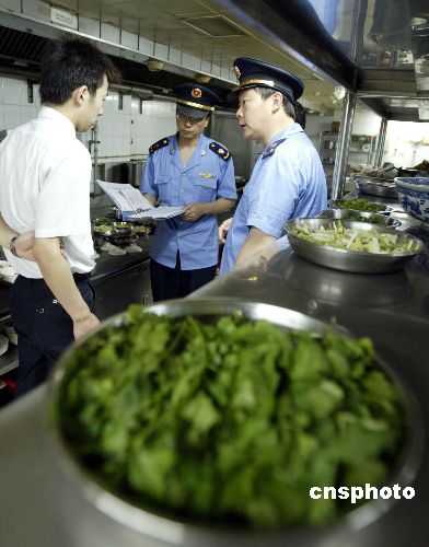 北京工商检查高考考场周边酒店 餐厅食品卫生