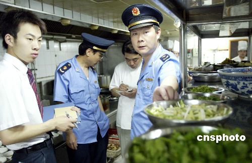 北京工商检查高考考场周边酒店 餐厅食品卫生