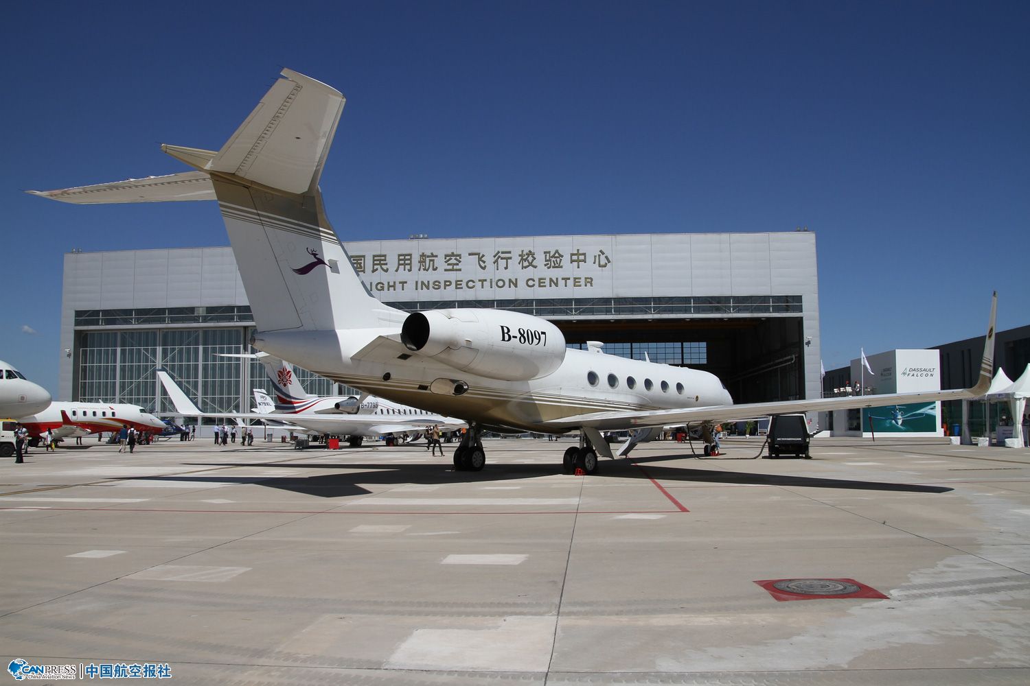 金鹿航空b-8097湾流v公务机