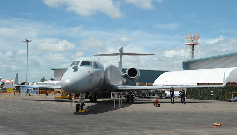 新加坡空军g550预警机亮相新加坡航展